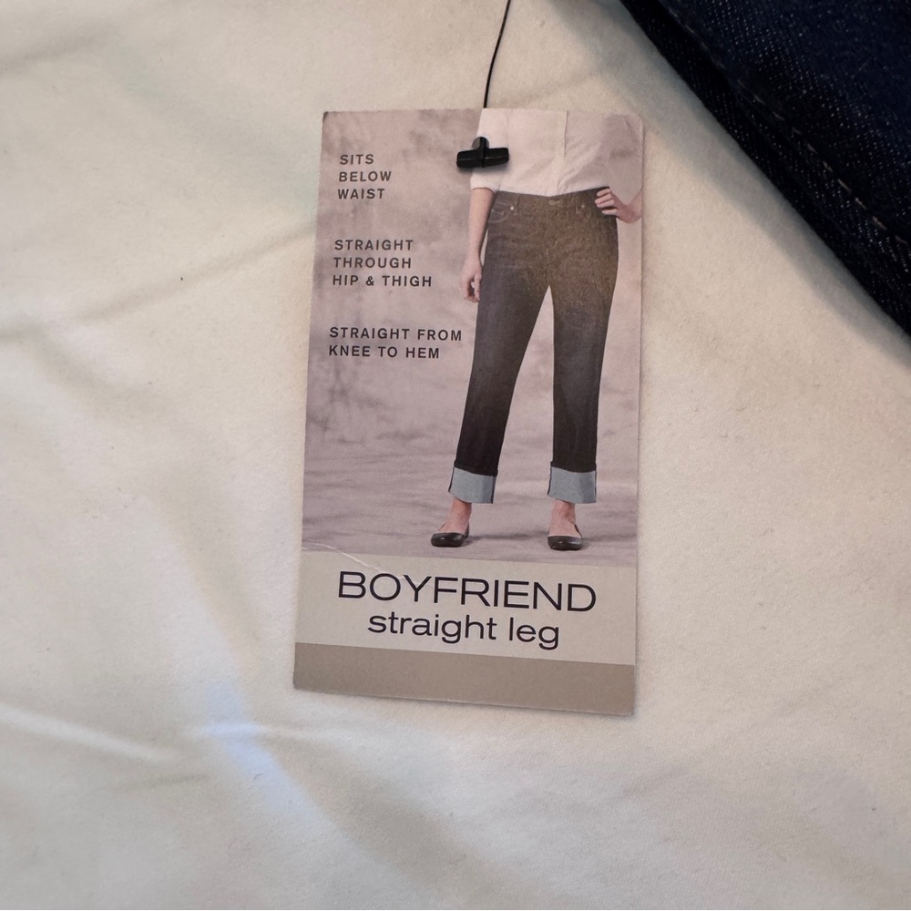 Dark Vintage Boyfriend Straight Leg Jeans New With Tags Size 8S